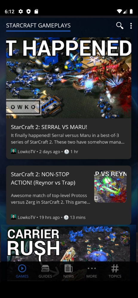 StarCraft 2 Smartable app